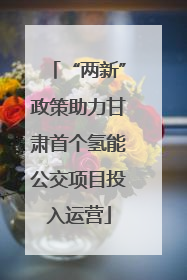 “两新”政策助力甘肃首个氢能公交项目投入运营